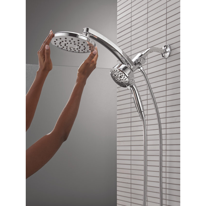 7-Setting PivotPro 3-in-1 Combination Shower Head with ProClean High Pressure Spray 1.75 GPM Chrome, Lumicoat® Chrome