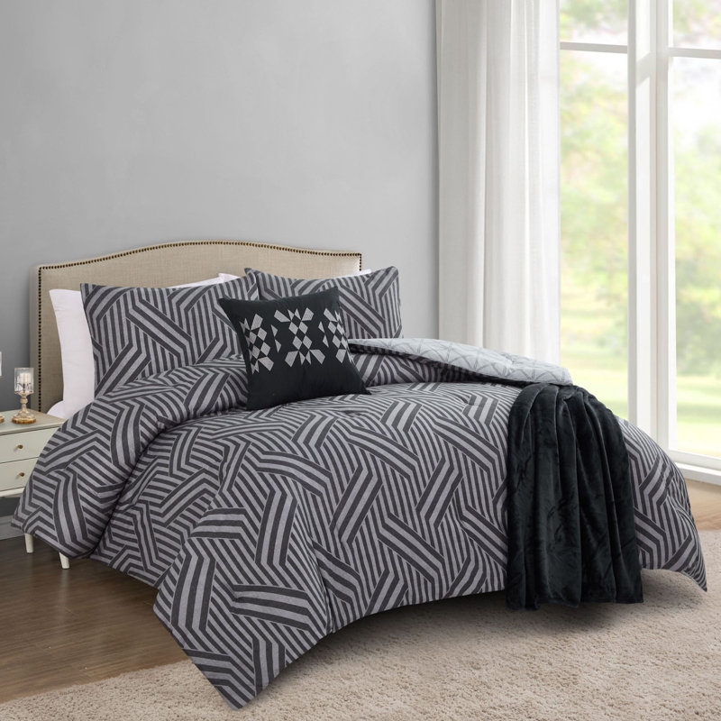 Cantrelle 5pc Full/Queen Comforter Set, Queen