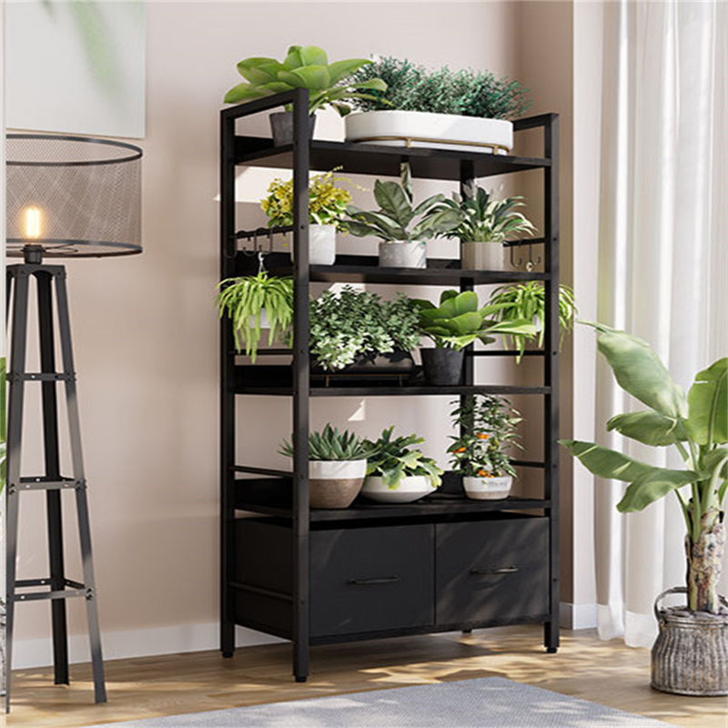154cm H x 30cm W Metal Bookcase, Black