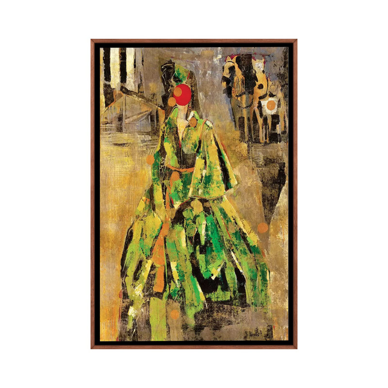 Scarlett - Painting on Canvas, Classic Brown Wood Framed, 152.5 cm H x 101.5 cm W