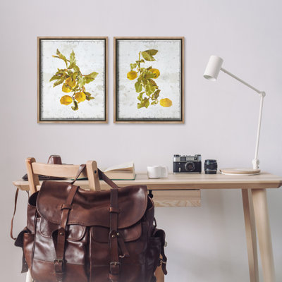 "Rustic Lemons And Leaves" par Graffitee Studios 2 - Pièces sur toile
