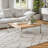 Brothir 39.4'' Wood Top Square Coffee Table with Stainless Steel Base 3 Min to Assemble-342531894