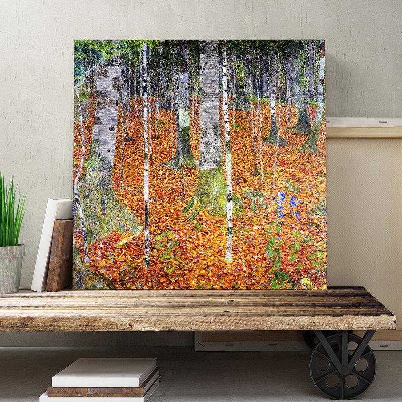 Birch Forest by Gustav Klimt - Wrapped Canvas, 76cm H x 76cm W x 3cm D