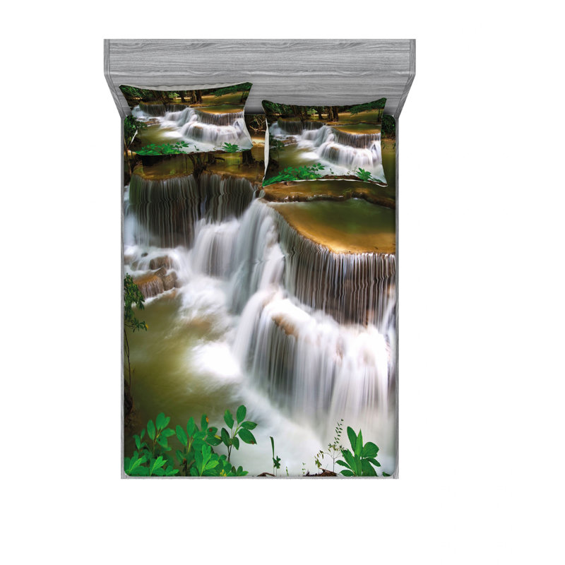 Ensemble de draps Tropical Paradise, Ensemble de drap pour grand lit avec drap-housse