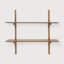 PI Wall Shelf - Varnished Brown - 2 Shelves-1643754672