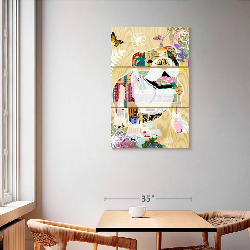 Brampt Pop Art Bulldog II, 57" H x 36" W