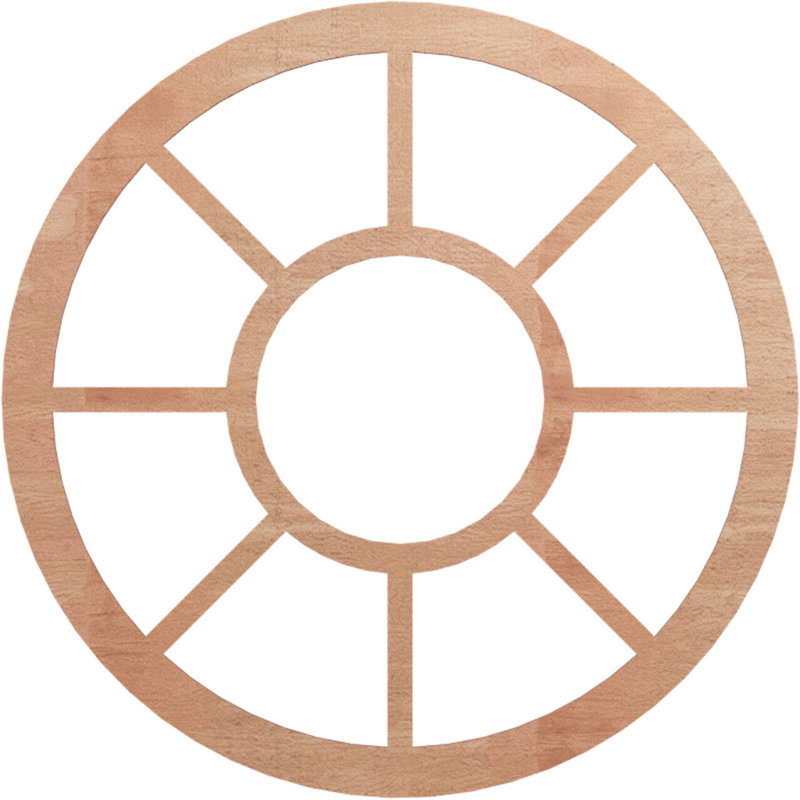 Médaillon de plafond Grace, Cerisier, H 38 po x l 38 po x P 0,25 po