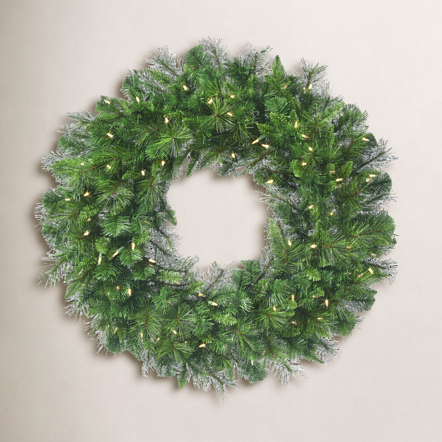 LED Belgium Mix Wreath, 24" W x 24" H x 5" D