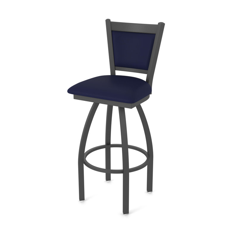 Tabouret pivotant Hadleigh, Étain, Tabouret de bar (siège d'une hauteur de 36 po), Vinyle - crépuscule Canter