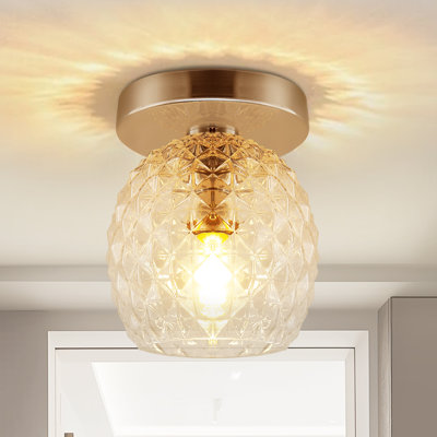 Porrima Glass Semi Flush Mount