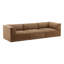 Magda 113" Wide Upholstered Sofa, Terracotta-21363464