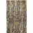 5x8 Brown Hand-Knotted Wool Striated Earth Tones Harshang Crab Modern Contemporary Carpet Rug