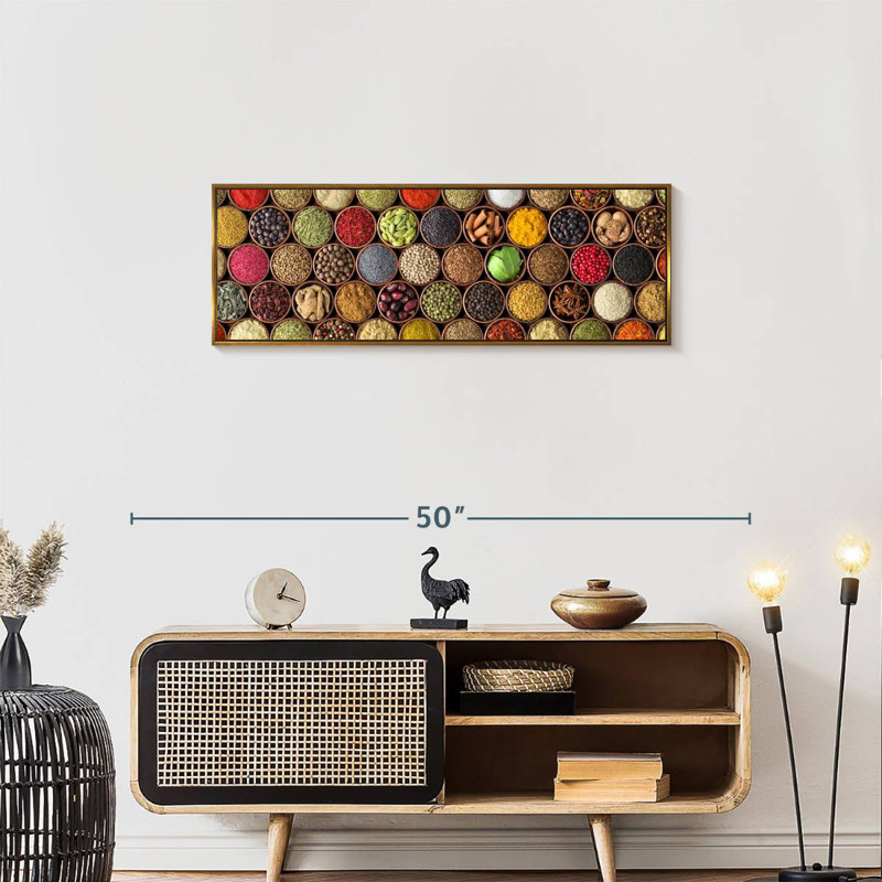 Spice Of All Kinds, Floating Frame Gold, 37" X 13"