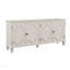 Buffet 65,2 ", géométrique pour le salon, blanc antique
