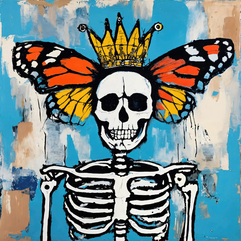 Butterflyman1-Homage-Basquiat  Giclee on Gallery Wrapped Canvas, 24" H x 24" W
