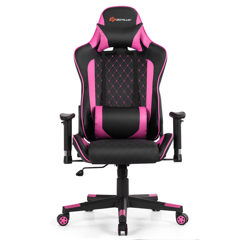 Fauteuil Goplus, Noir / rose