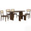 Ensemble de table de salle à manger robuste 6 pièces avec banc, table de cuisine ovale moderne et chaises, parfait pour les réunions de famille et les dîners élégants-129937604-129937606-129937609-129937611