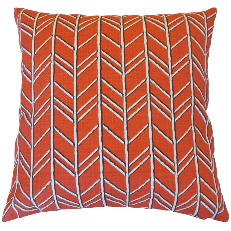 Coussin Queta, Hauteur (18 po) x largeur (18 po), Orange