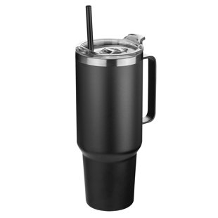 1pc 40 Ounce Stainless Steel Tumbler, Modern Reusable Insulated Travel  Drinking Cup With Handle & Straw For Daily Life