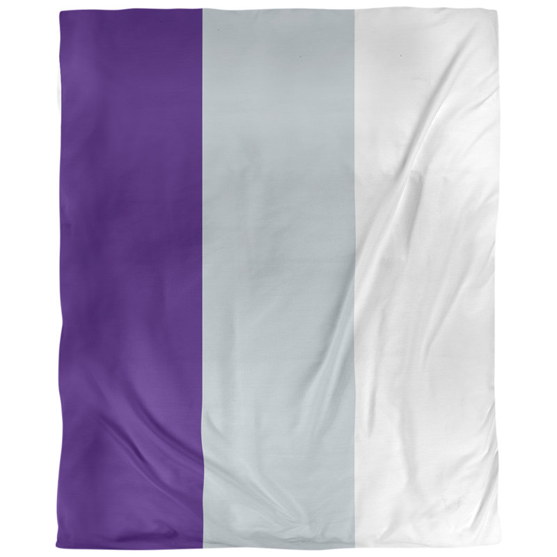  Housse de couette simple réversible, Microfibre, Housse de couette pour très grand lit, Mauve / argent / blanc