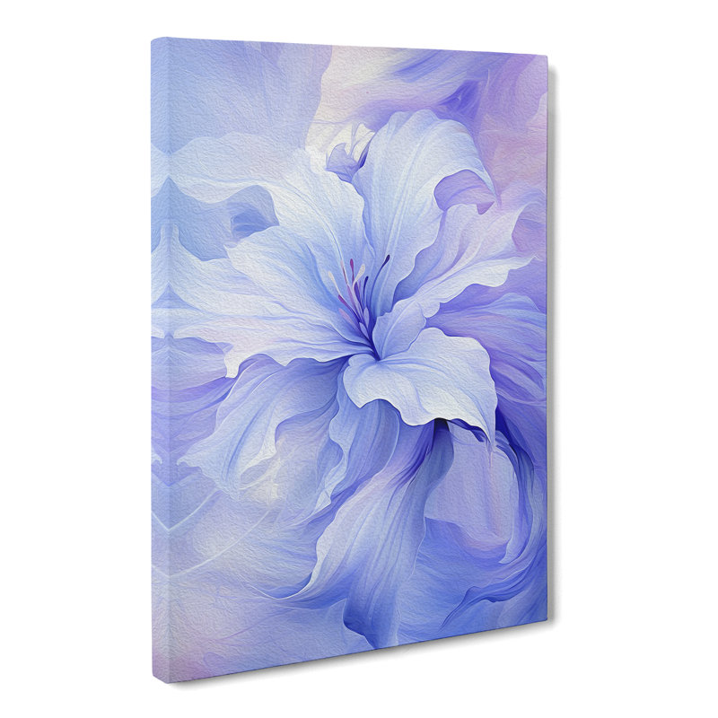 Lavender Flower Futurism - Wrapped Canvas, 50cm H x 35cm W x 3cm D