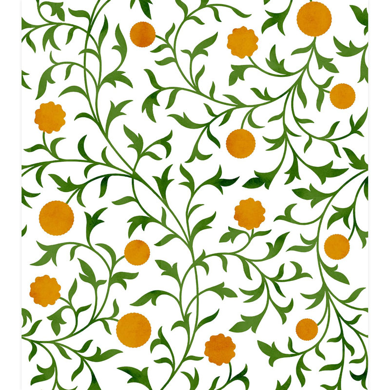 Rouleau de fleurs pelez et collez, L 108 po x l 96 po