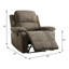Fauteuil inclinable gris poli avec accoudoirs coussinés