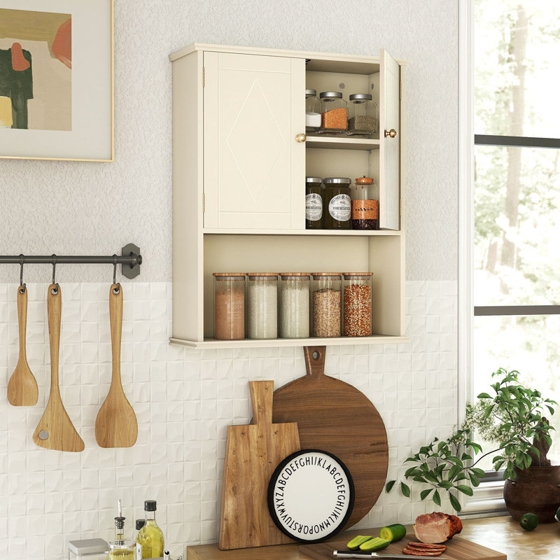 Wall Bathroom Cabinet, Beige