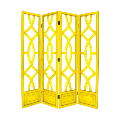 Bridget 72" W x 76" H 4 - Panel Folding Room Divider