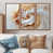 Toile avec cadre flottant brun