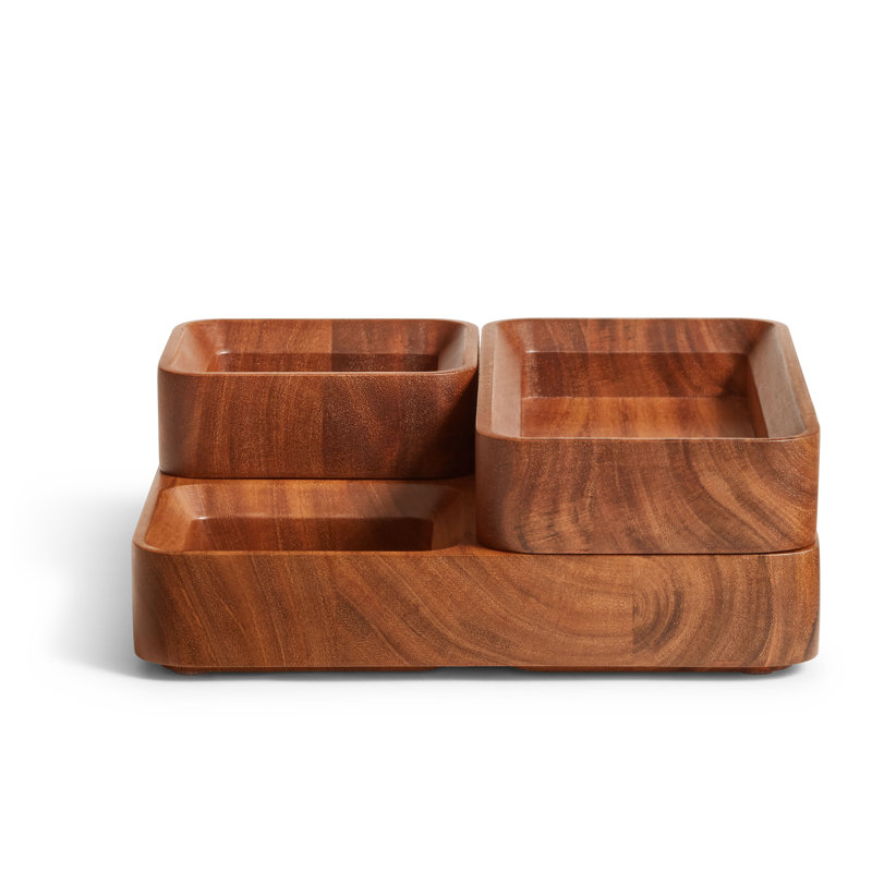 Square One Desk Organizer, Acacia