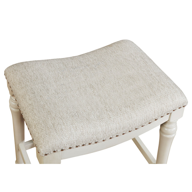Kathryn 27" Big And Tall Stool, Cream
