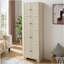 Armoire de rangement autoportante avec 8 portes et 4 tablettes pour le salon, la cuisine, la salle à manger et le bureau-2061655969