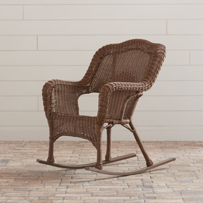 Outdoor Arved Rocking Wicker Chair by Lark Manor