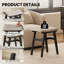 Tabouret de coiffeuse Anita en bois massif avec coussin selle, siège en mousse à haute résilience, chaise de maquillage facile à assembler-2071100434-2061793533