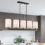 Luminaire suspendu linéaire à 5 lumières pour îlot de cuisine Matiana-370000094