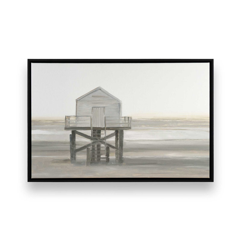 Impression sur toile «Weathered Beach Outpost I» par Ethan Harper, H 12 po x l 16 po, Noir