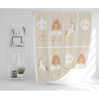 Ellagh 13 Piece Polyester Shower Curtain Set