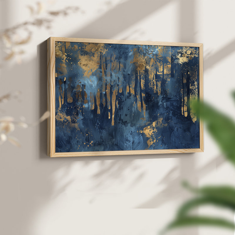 Série abstraite CLCLVVII, reproduction encadrée, H 8 po x l 10 po, Naturel