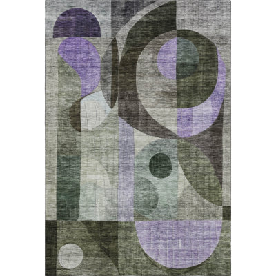 Premium Machine Washable Dilorenzo AMF1117 Geometric Rug