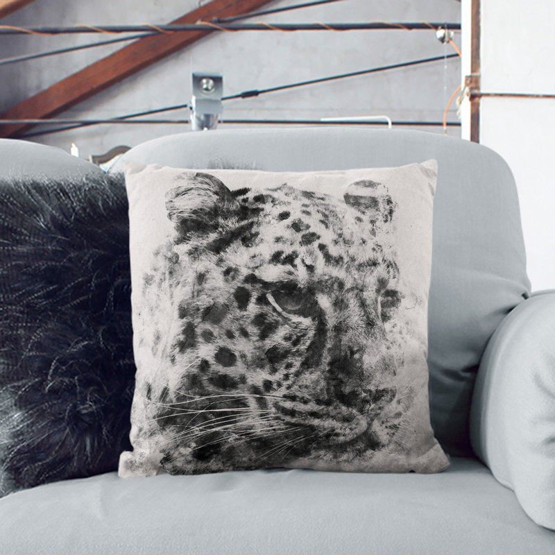 Cheetah Vol.3 Square Throw Cushion, 40cm H x 40cm W x 15cm D