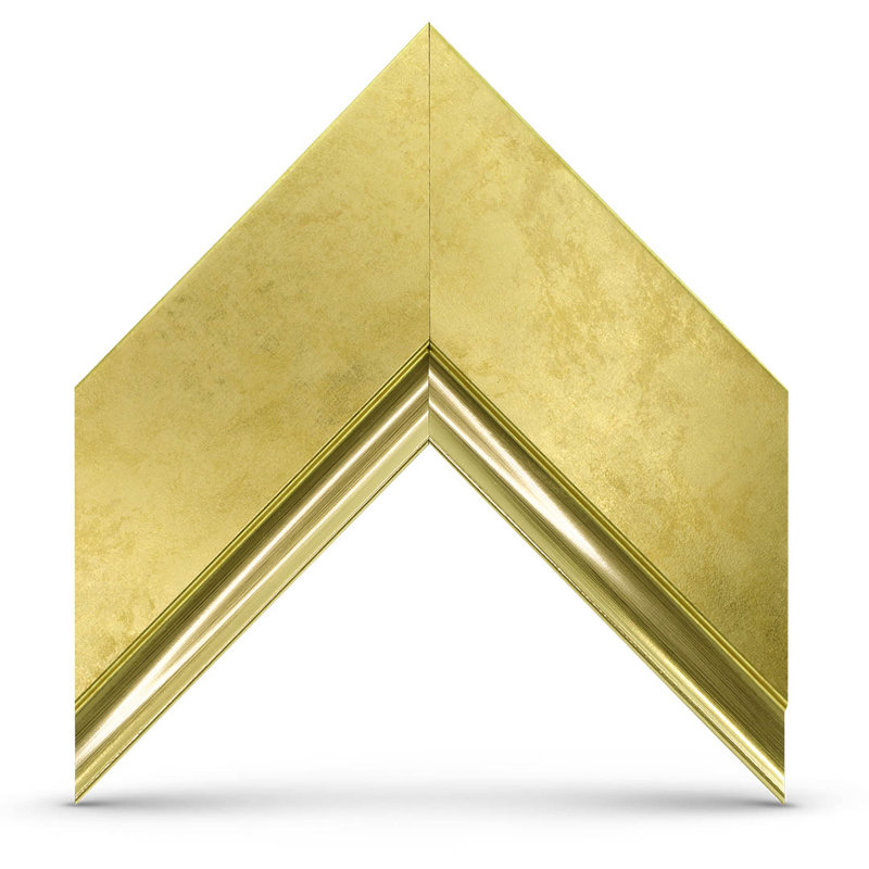 Contemporary Deco TV Frame for Samsung Frame TV and Frame Pro, Gold, 65"