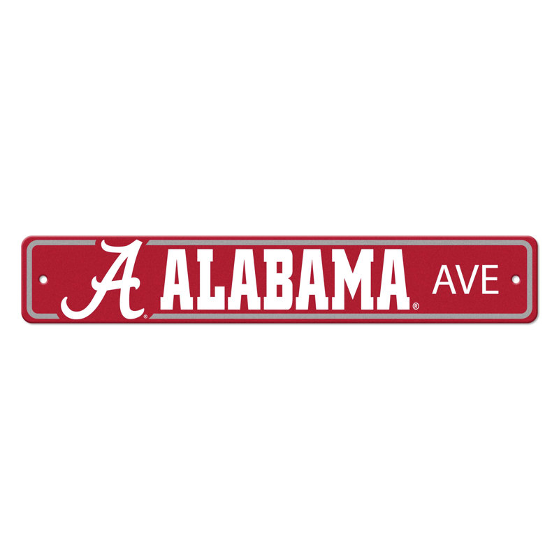 Plaque de rue de l'Université de l'Alabama