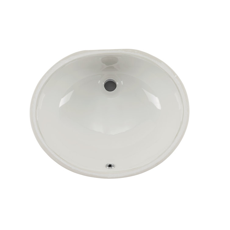 Cahaba 17'' Vitreous China Oval Bathroom Sink with Overflow