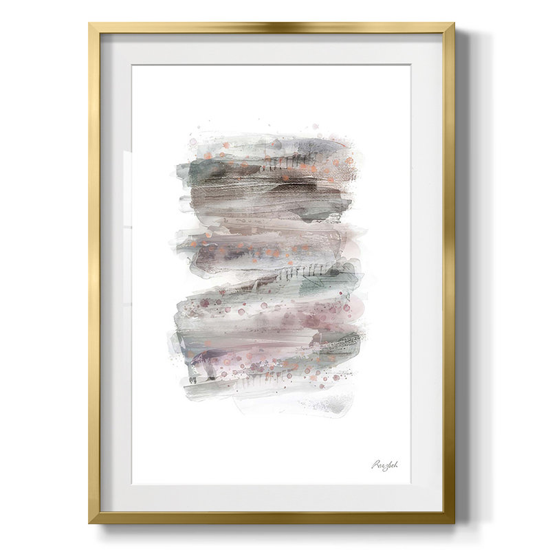Couches sur couches II - impression encadrée, H 28,5 po x l 20,5 po, Doré