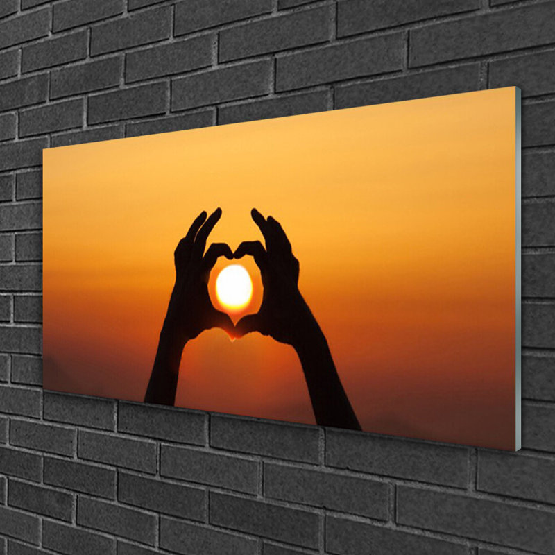 Landscape Sun Hands - No Frame Print on Glass