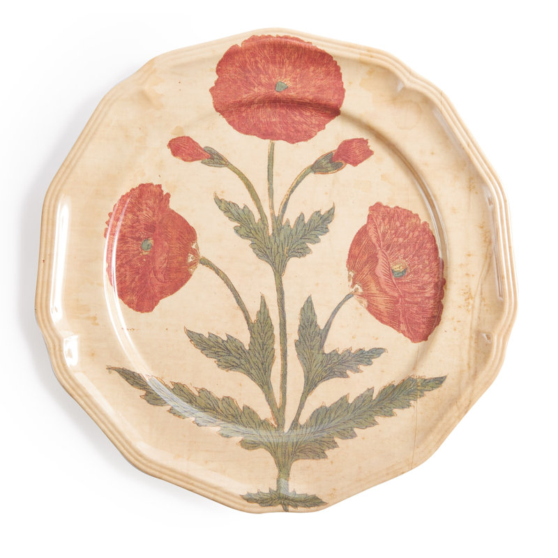 POPPY RED SIDE PLATES SET OF 4