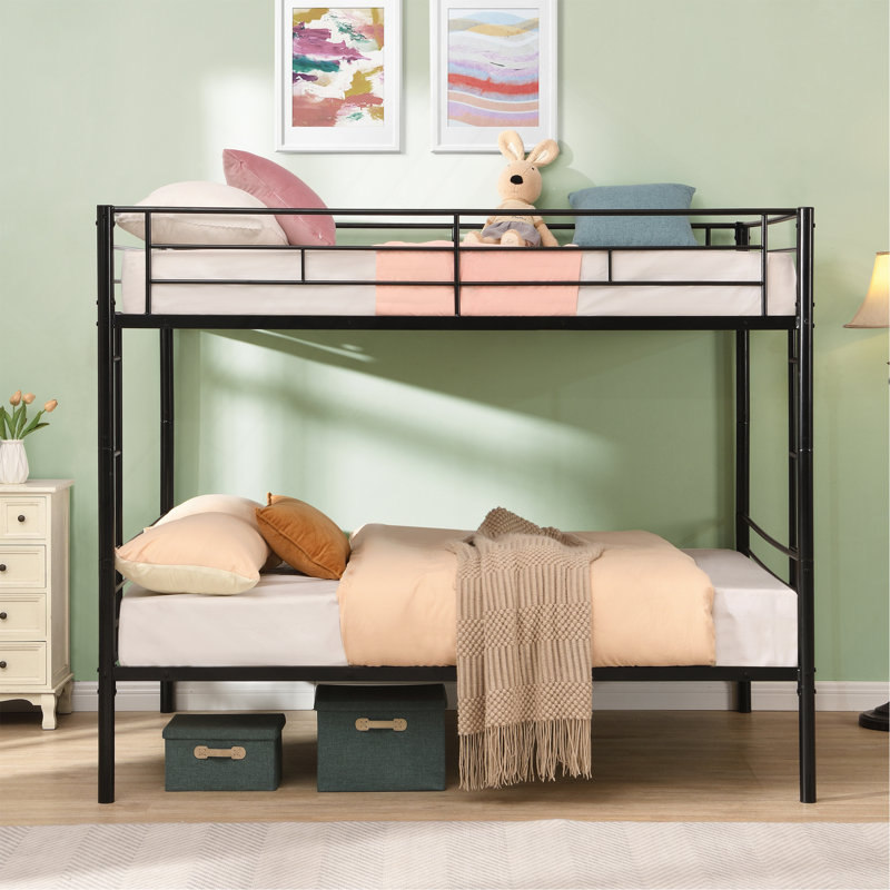Lit superposé double au dessus d'un lit double, aucun sommier requis, assemblage facile