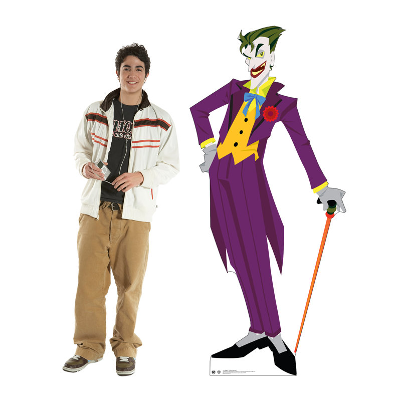 74'' Animated Joker Cardboard Cutout in Purple Suit