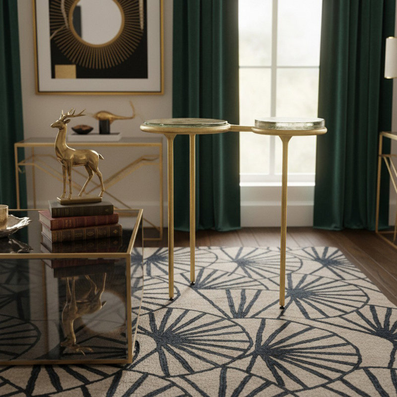 Glass Top End Table